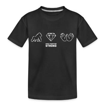 Singes Ensemble Fortes Diamants Mains - T-shirt bio Premium Enfant - noir - Devant