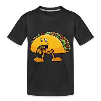 Taco isst einen Taco - Kinder Premium Bio T-Shirt - Schwarz - Vorne