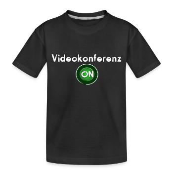 Videokonferenz - Kinder Premium Bio T-Shirt - Schwarz - Vorne