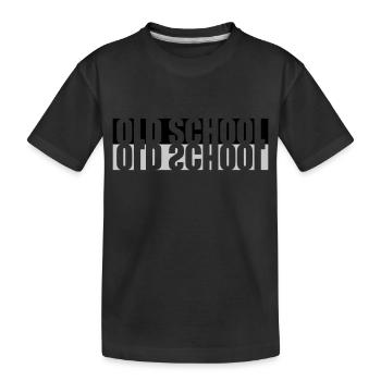 Mirrored Old School - Kids' Premium Organic T-Shirt - black - Front