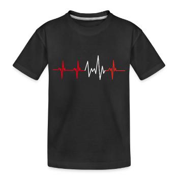 heartbeat Tunesien - Kinder Premium Bio T-Shirt - Schwarz - Vorne