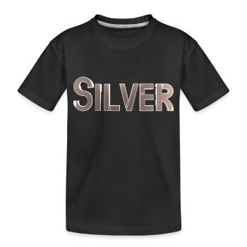 Texte stylisé argenté - T-shirt bio Premium Enfant - noir - Devant