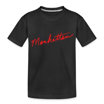 Manhattan police manuscrite - T-shirt bio Premium Enfant - noir - Devant