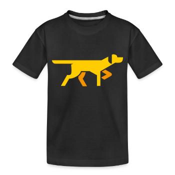 dog - Kids' Premium Organic T-Shirt - black - Front