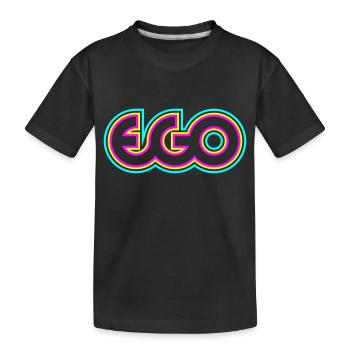 Ego Neon - Kinder Premium Bio T-Shirt - Schwarz - Vorne