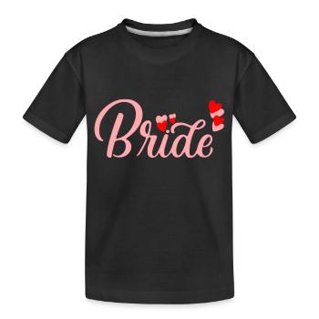 Bride Herz - Kinder Premium Bio T-Shirt - Schwarz - Vorne