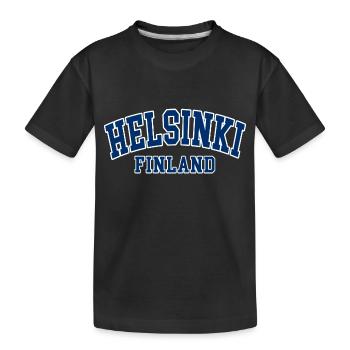 helsinki finland - Kids' Premium Organic T-Shirt - black - Front