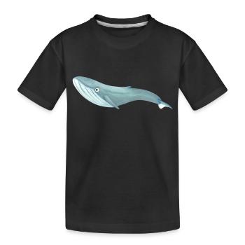 The Funny Blue Whale - Kids' Premium Organic T-Shirt - black - Front
