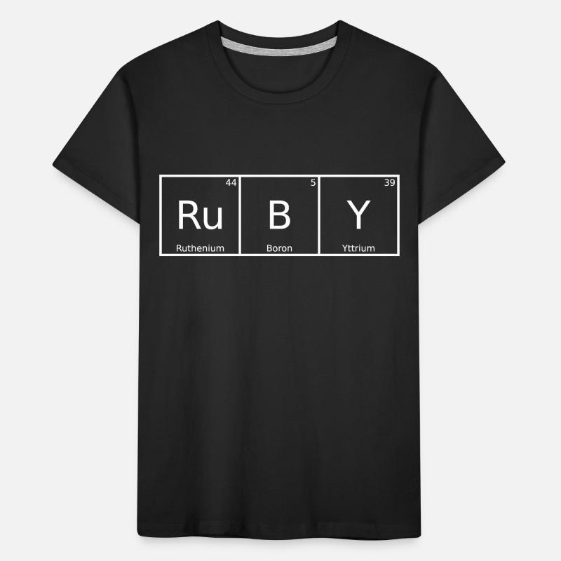 Ruby Name First Name Chemistry Periodic Table Elements Kids' Premium Organic T-Shirt