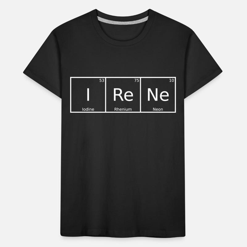 Irene Name First Name Chemistry Periodic Table Elements Kids' Premium Organic T-Shirt