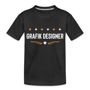 Grafik Designer Beruf - Kinder Premium Bio T-Shirt - Schwarz - Vorne