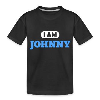 Johnny Name Saying für stolze Johnnys - Kinder Premium Bio T-Shirt - Schwarz - Vorne