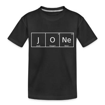 Jone Name Vorname Chemie Periodensystem Elemente - Kinder Premium Bio T-Shirt - Schwarz - Vorne
