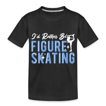 Patinage artistique - T-shirt bio Premium Enfant - noir - Devant
