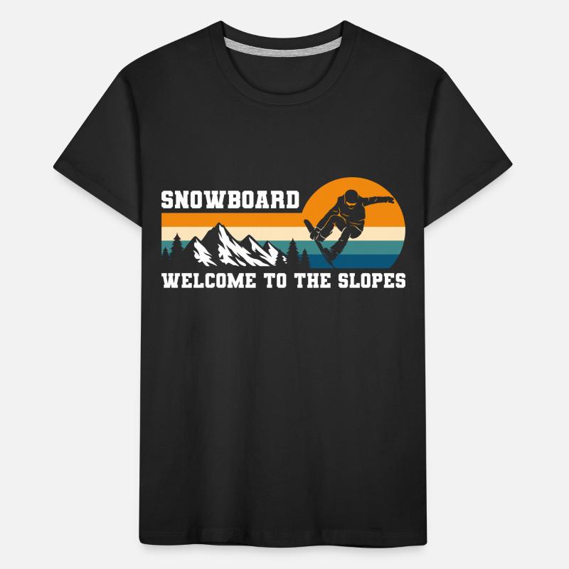 Snowboarder Schnee Piste Kinder Premium Bio T-Shirt