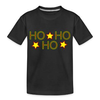 HO HO HO - Kids' Premium Organic T-Shirt - black - Front