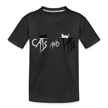 cats and tats Zitat - Kinder Premium Bio T-Shirt - Schwarz - Vorne