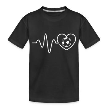 Fußball Soccer - Kinder Premium Bio T-Shirt - Schwarz - Vorne