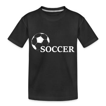 Fußball Soccer - Kinder Premium Bio T-Shirt - Schwarz - Vorne
