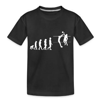 Volleyball Evolution - Kinder Premium Bio T-Shirt - Schwarz - Vorne