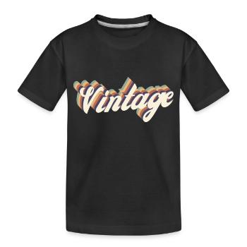 Vintage - Kids' Premium Organic T-Shirt - black - Front
