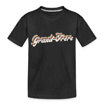 grand-frère vintage - T-shirt bio Premium Enfant - noir - Devant
