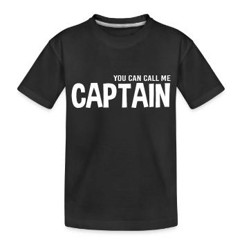 Kapitän Befehl Steuer Steuerbord Meer Maritim Schi - Kinder Premium Bio T-Shirt - Schwarz - Vorne