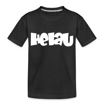 Helau - Kinder Premium Bio T-Shirt - Schwarz - Vorne