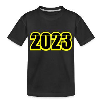 Ligne 2023 - T-shirt bio Premium Enfant - noir - Devant