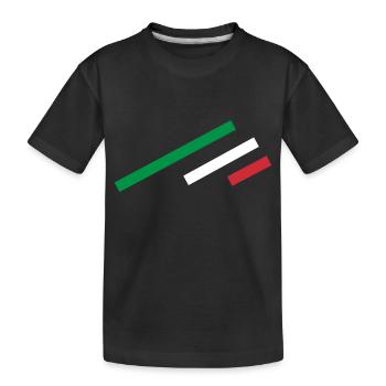 Italien Streifen - Kinder Premium Bio T-Shirt - Schwarz - Vorne