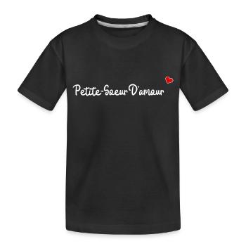 Petite soeur d'amour - T-shirt bio Premium Enfant - noir - Devant