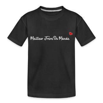 Meilleur frère du monde - T-shirt bio Premium Enfant - noir - Devant