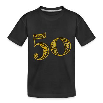 50 ANS. 50e ANNIVERSAIRE. ANNIVERSAIRE 50 ANS.50 - T-shirt bio Premium Enfant - noir - Devant