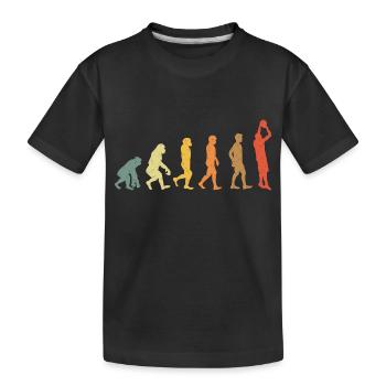 Basketball evolution vintage retro - Kinder Premium Bio T-Shirt - Schwarz - Vorne