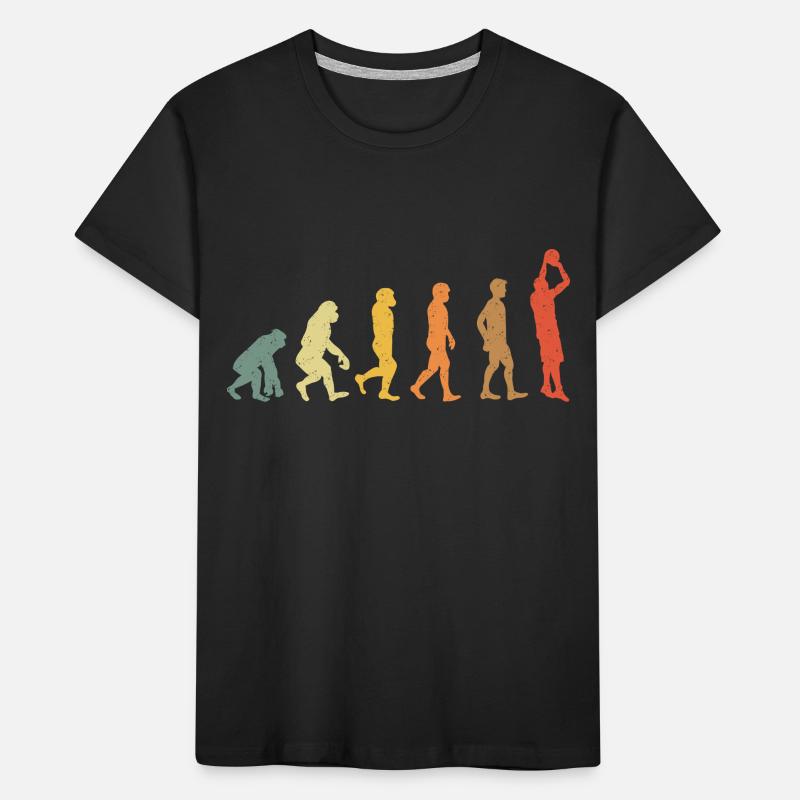 Basketball evolution vintage retro Kinder Premium Bio T-Shirt