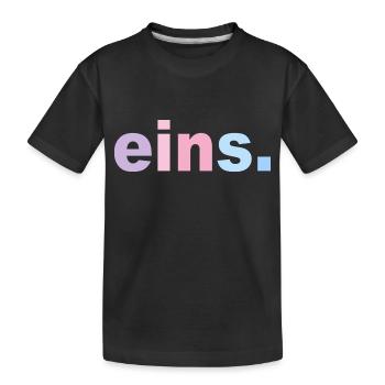 1. Geburtstag Geschenk Baby - Kinder Premium Bio T-Shirt - Schwarz - Vorne