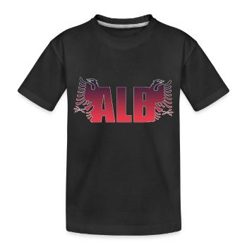 ALB- Albaner - Albanien - Kinder Premium Bio T-Shirt - Schwarz - Vorne
