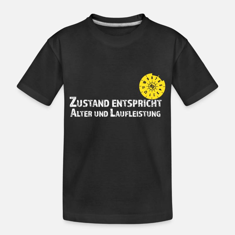 TÜV Zustand entspricht Alter - Kinder Premium Bio T-Shirt - Schwarz