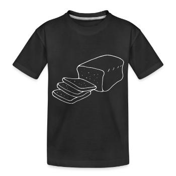 Kastenbrot Brot geschnitten - Kinder Premium Bio T-Shirt - Schwarz - Vorne