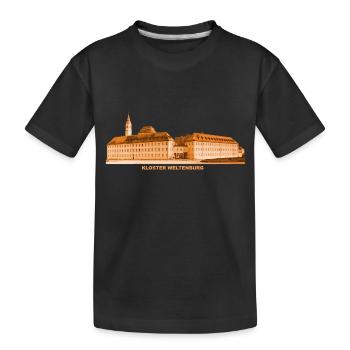 Weltenburg Kloster Donau Kehlheim Niederbayern - Kinder Premium Bio T-Shirt - Schwarz - Vorne