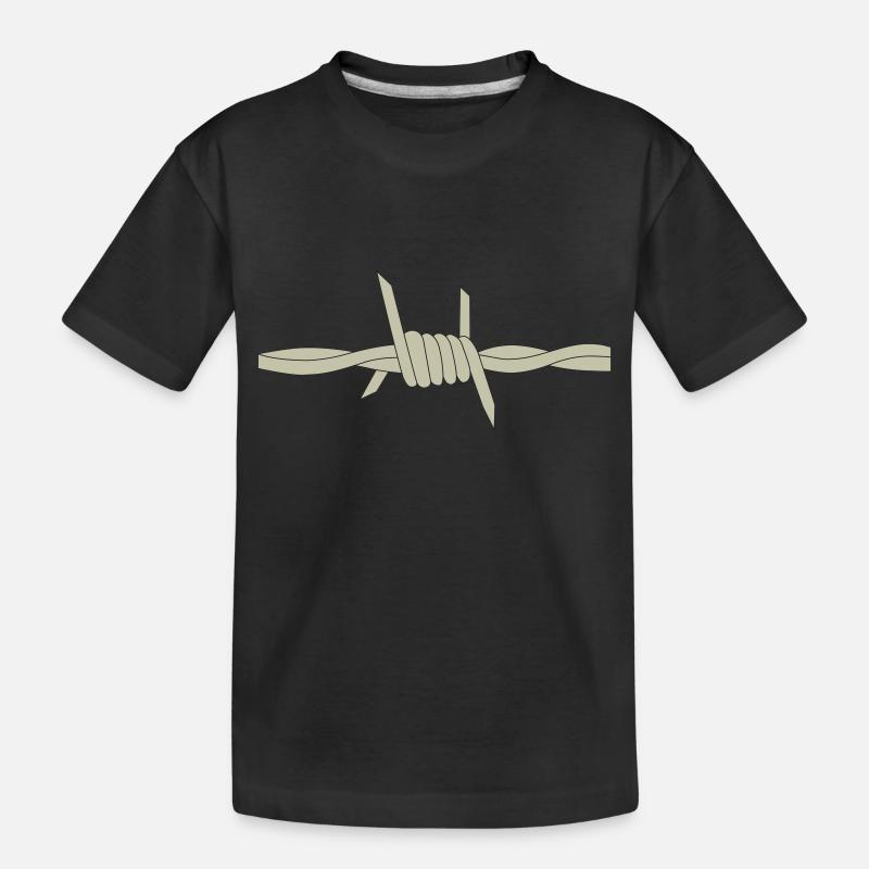 Stacheldraht - Kinder Premium Bio T-Shirt - Schwarz