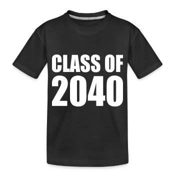 Class of 2040 - Kids' Premium Organic T-Shirt - black - Front