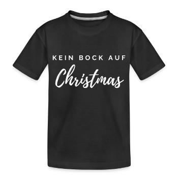 Kein Bock auf Christmas - Kinder Premium Bio T-Shirt - Schwarz - Vorne