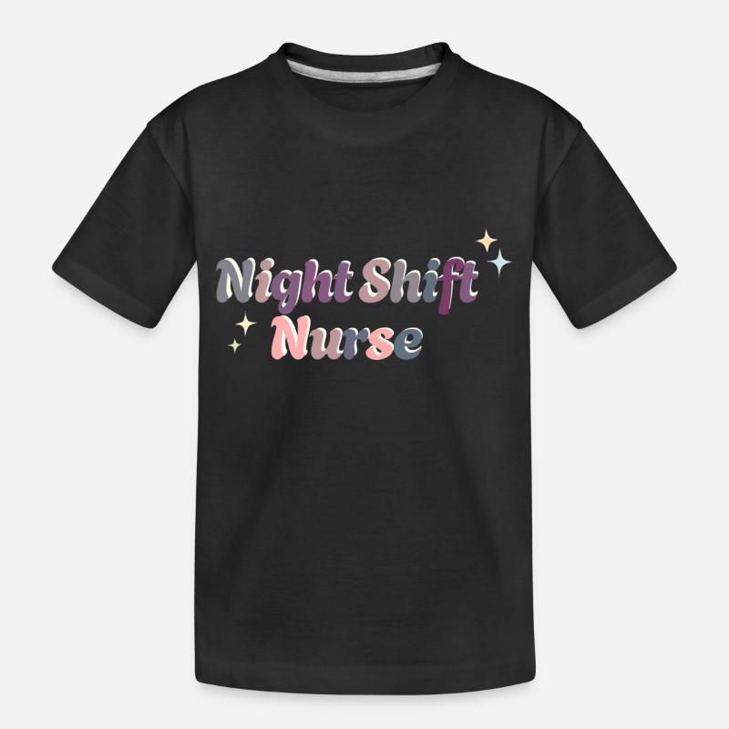 Nachtschicht-Krankenschwester/Krankenbruder - Kinder Premium Bio T-Shirt - Schwarz