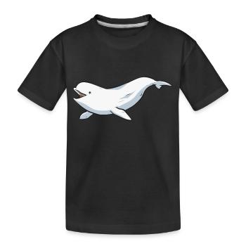 Weißwal Beluga Wal - Kinder Premium Bio T-Shirt - Schwarz - Vorne