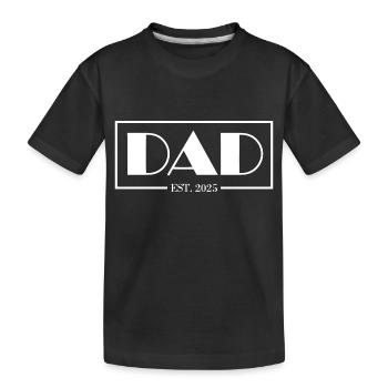 Mom Dad established, Mom and Dad Matching Outfit - Kids' Premium Organic T-Shirt - black - Front