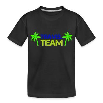 travel team - Kinder Premium Bio T-Shirt - Schwarz - Vorne
