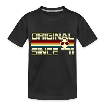 Seit 71 - Kinder Premium Bio T-Shirt - Schwarz - Vorne