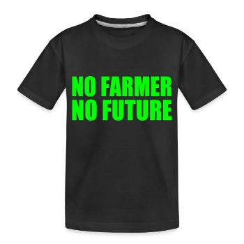 no farmer no future - Kinder Premium Bio T-Shirt - Schwarz - Vorne