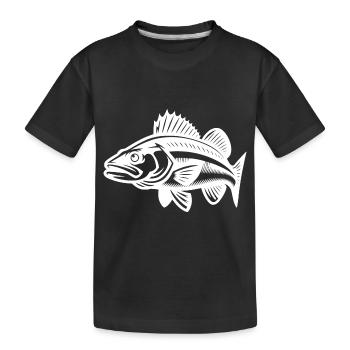 Baignade Poisson sandre - T-shirt bio Premium Enfant - noir - Devant